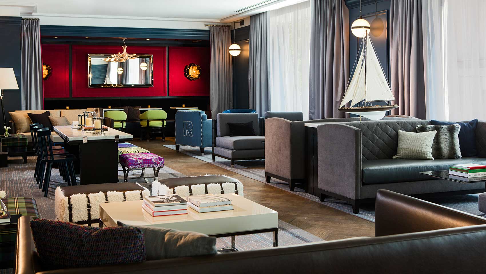 Lobby Living Room at The Cardinal Hotel