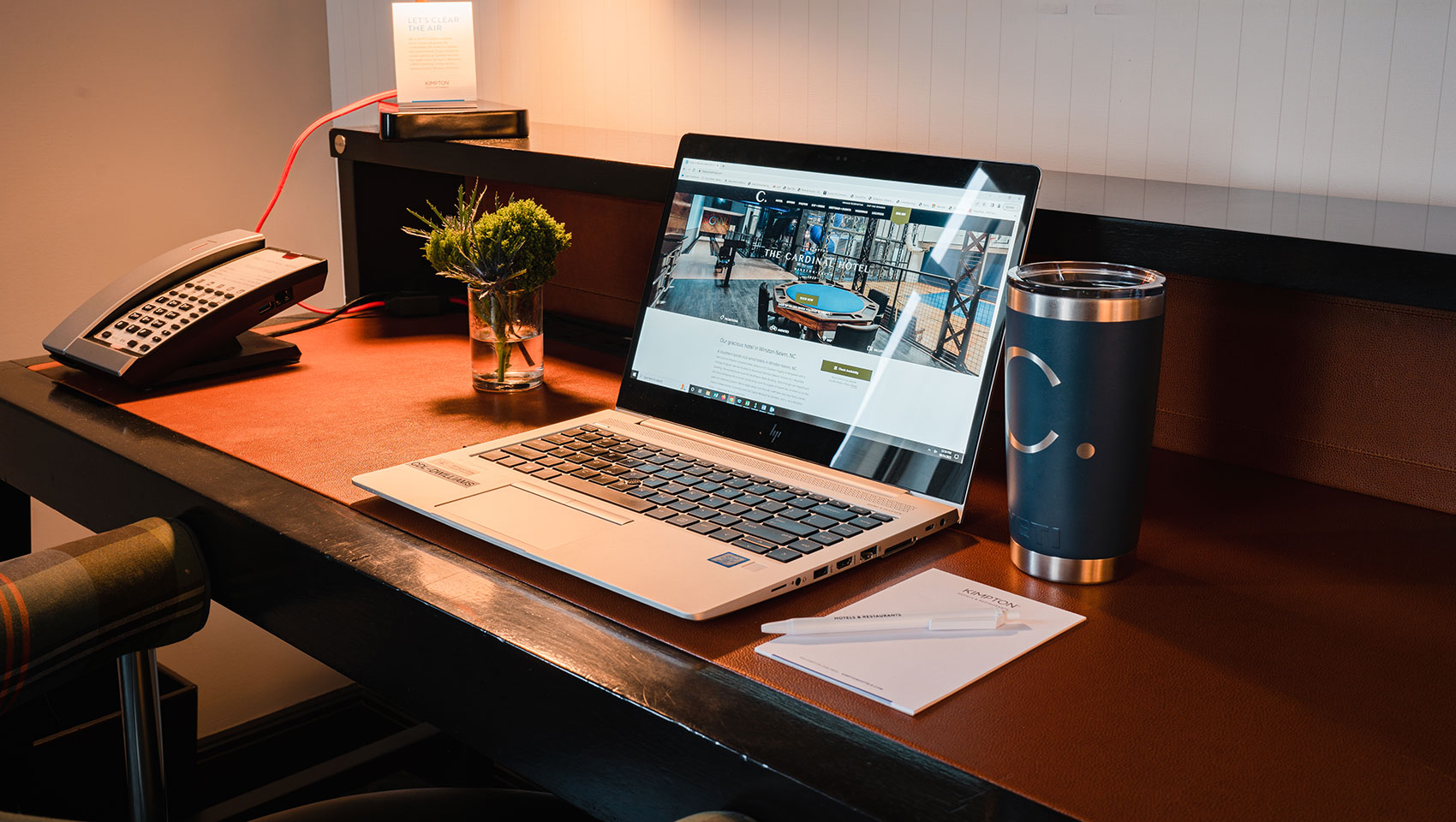 laptop on desk